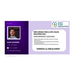 SPA Sales Masterclass - "Performance Coaching" - Thursday 11th June