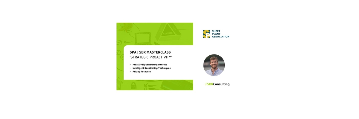 SPA Sales Masterclass - "Strategic Proactivity" - Tuesday 2nd July