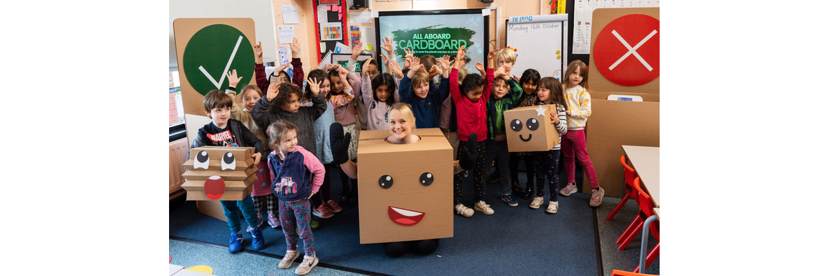 Let's take the corrugated promotional message out to a primary school audience!