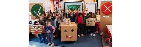 Let's take the corrugated promotional message out to a primary school audience!