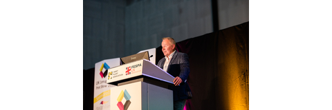 Tim Gray, Chairman of Sheet Plant Association addresses the audience