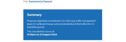 Brexit: UK/EU Trade Issues - traffic operations in Kent